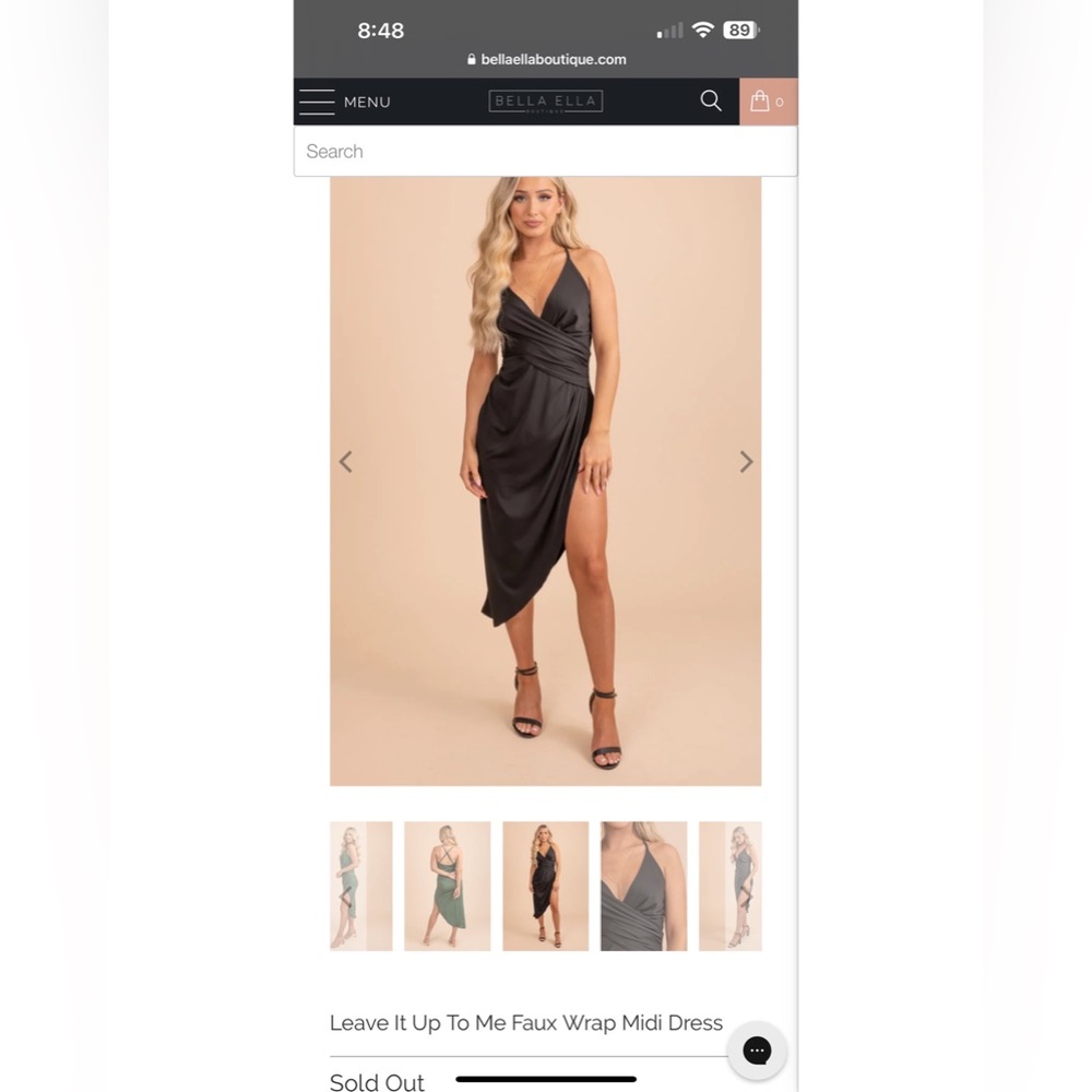 NWT Bella Ella Boutique Black formal/cocktail dress size S